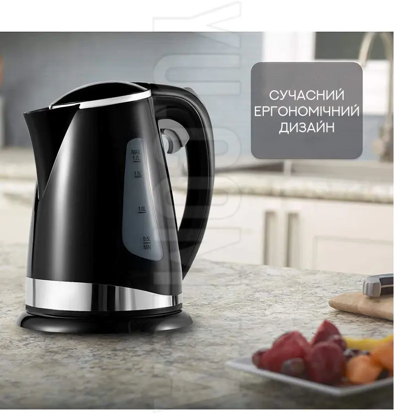 Мощный электрический чайник с авто-отключением DSP KK1110 1,7 л 2200 Вт Мощный электрический чайник с авто-отключением DSP KK1110 1,7 л 2200 Вт